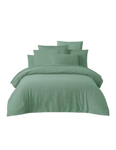 Drap housse en satin de coton lavé TALOA Harmony - Haomy