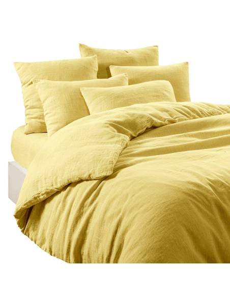 Drap housse en lin et coton LIMY Harmony - Haomy
