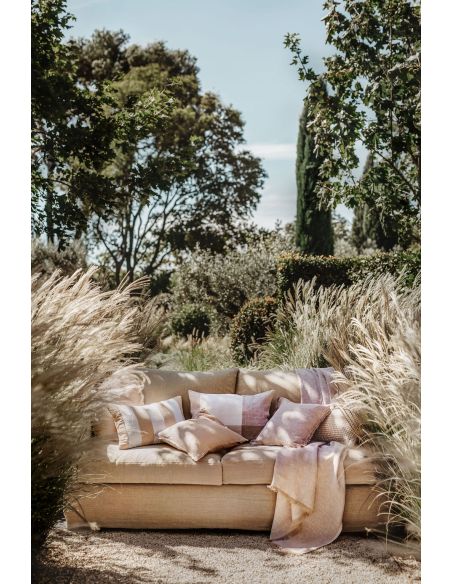 Housse de coussin en lin et velours BRISBANE Harmony - Haomy