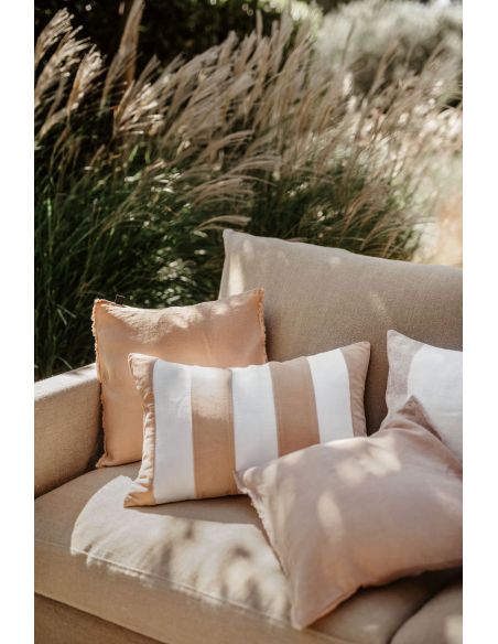 Housse de coussin en lin et velours BRISBANE Harmony - Haomy