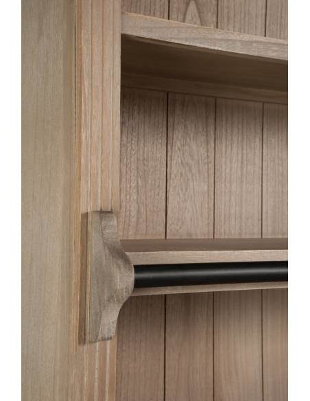 Bibliothèque en bois avec échelle coulissante