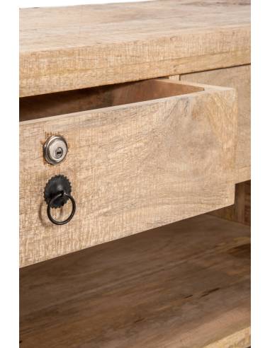 Bar en bois 3 tiroirs et 3 étagères