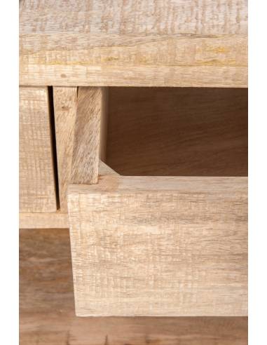 Bar en bois 3 tiroirs et 3 étagères