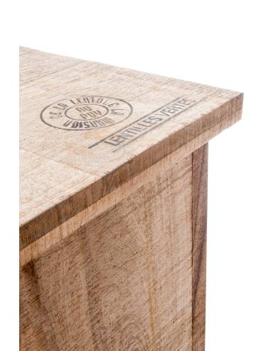 Bar en bois 3 tiroirs et 3 étagères