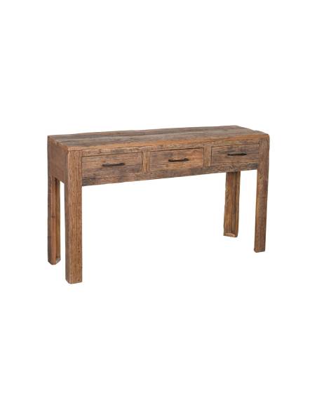 Console bois 3 tiroirs | La Madeleine Déco
