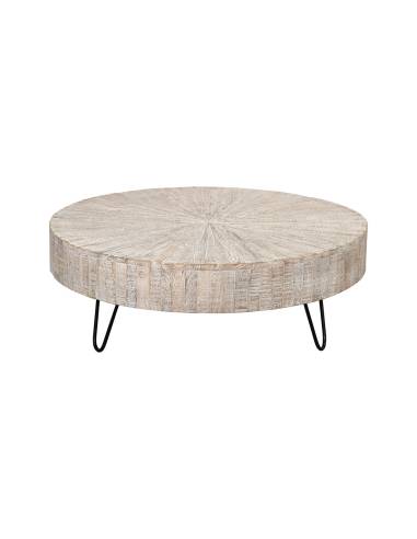 Table basse manguier pied fin metal | La Madeleine Déco