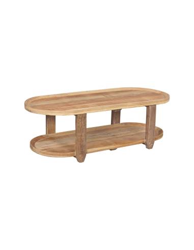 Table basse arrondie acacia | La Madeleine Déco