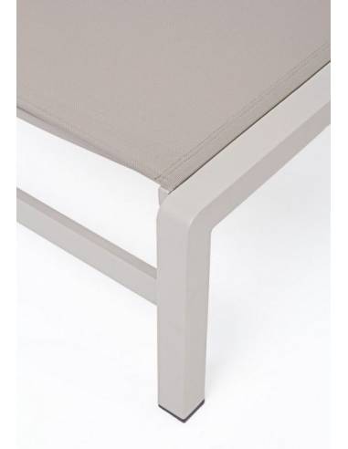 Bain de soleil aluminium KONNOR sable | La Madeleine Déco