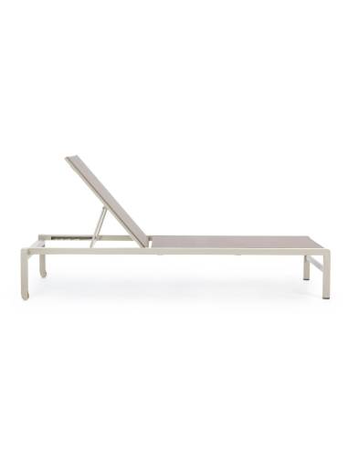 Bain de soleil aluminium KONNOR sable | La Madeleine Déco