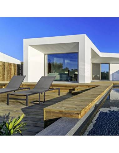 Transat aluminiumKONNOR anthracite | La Madeleine Déco