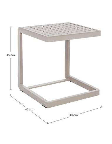 Table d'appoint de jardin KONNOR sable | La Madeleine Déco