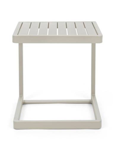 Table d'appoint de jardin KONNOR sable | La Madeleine Déco