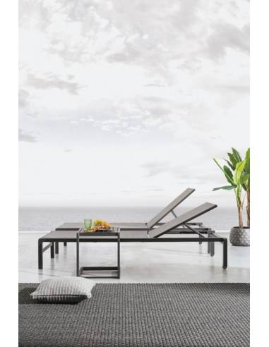 Table d'appoint de jardin KONNOR anthracite | La Madeleine Déco