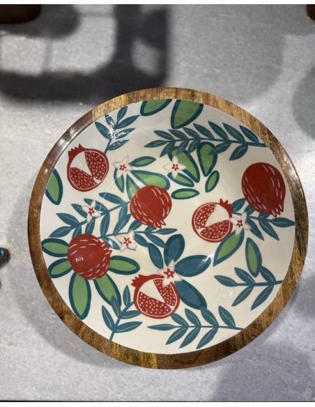 Saladier en manguier Grenades | La Madeleine Deco