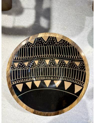 Saladier en manguier Géométrique | La Madeleine Déco