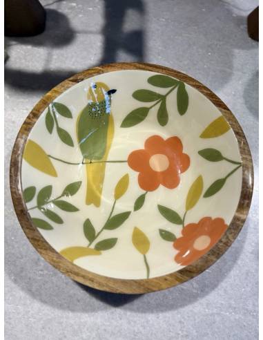 Saladier en manguier Oiseau | La Madeleine Déco