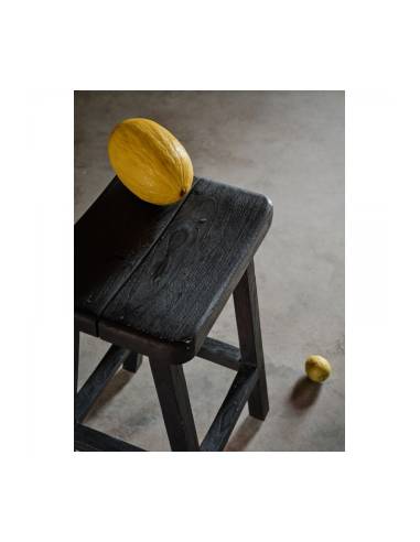 Tabouret bar en teck massif EDEN | La Madeleine Déco