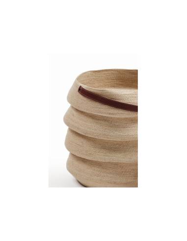 Paniers en jonc de mer et cuir GABELA | La Madeleine Déco