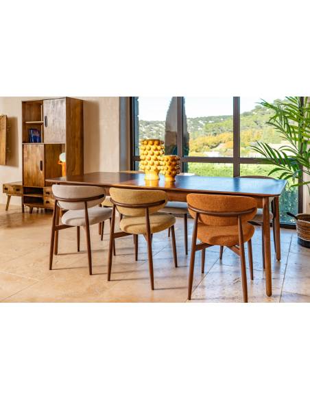 Chaise métal en tissu GEORGIA | La Madeleine Deco