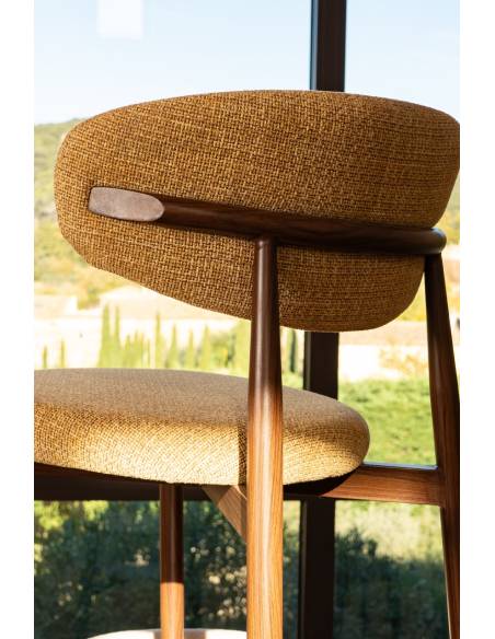 Chaise métal en tissu GEORGIA | La Madeleine Deco