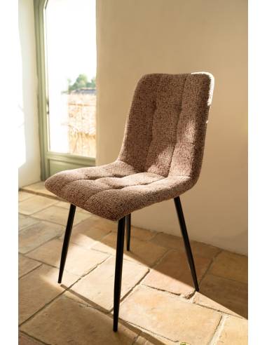 Chaise tissu chiné MANTA | La Madeleine Déco