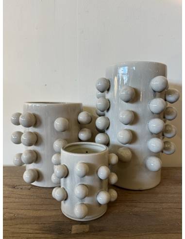 Vase en céramique GRAPPE gris | La Madeleine Déco