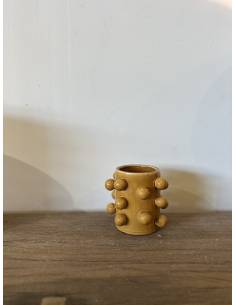 Vase en céramique GRAPPE moutarde | La Madeleine Déco 2