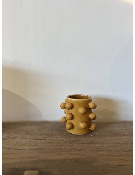 Vase en céramique GRAPPE moutarde | La Madeleine Déco