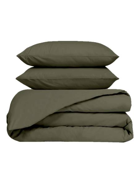 Parure en percale de coton housse de couette + 2 taies VENEZIA Haomy - Harmony | La Madeleine Déco