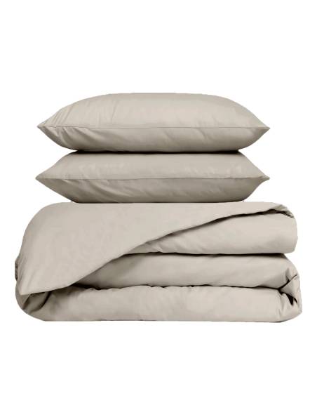 Parure en percale de coton housse de couette + 2 taies VENEZIA Haomy - Harmony | La Madeleine Déco