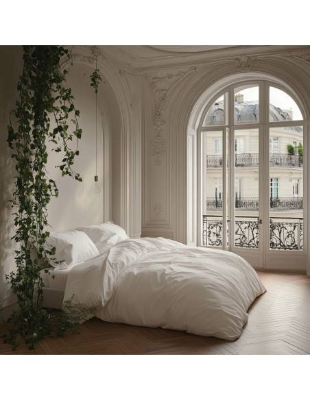 Drap housse en percale de coton VENEZIA Haomy - Harmony | La Madeleine Déco