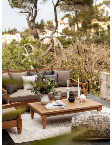 Canapé de jardin en teck UBUD | La Madeleine Déco