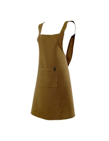 Tablier en lin et coton OSANI Harmony - Haomy Gold