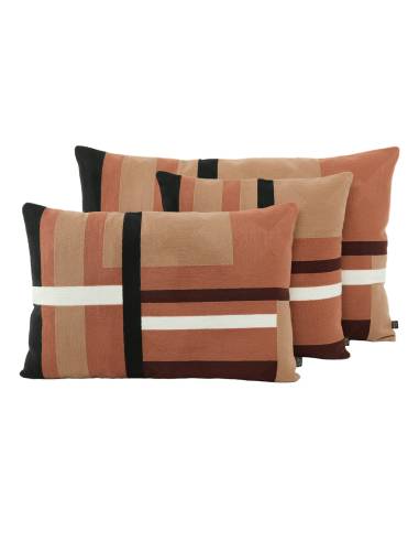 Housse de coussin en coton brodé ARIZONA Haomy - Harmony | La Madeleine Déco