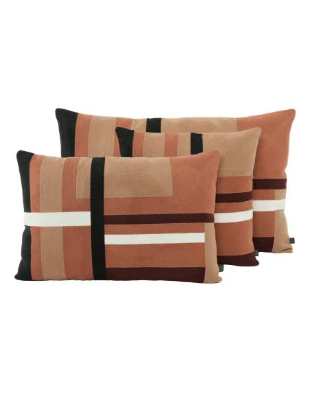 Housse de coussin en coton brodé ARIZONA Haomy - Harmony | La Madeleine Déco