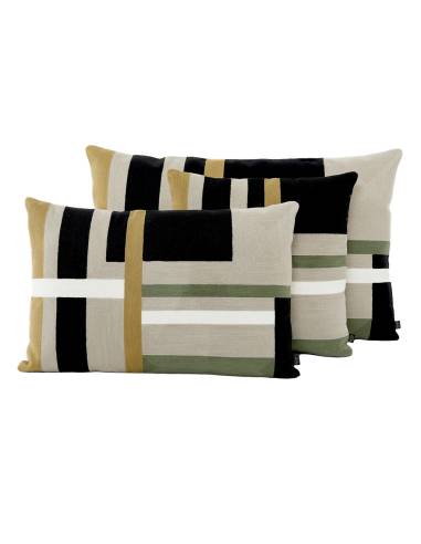 Housse de coussin en coton brodé ARIZONA Haomy - Harmony | La Madeleine Déco