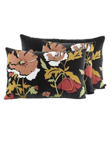Housse de coussin en velours brodé BRISTOL Haomy - Harmony | La Madeleine Déco