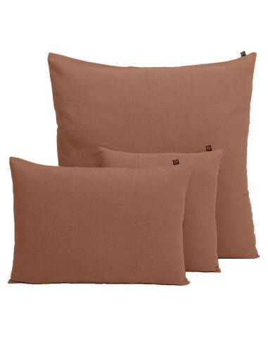 Housse de coussin en lin et coton FIGARI Harmony - Haomy Mocaccino