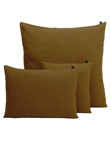 Housse de coussin en lin et coton FIGARI Harmony - Haomy Gold