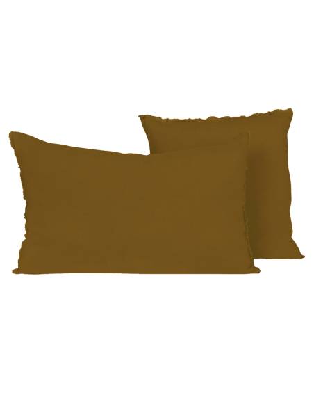 Housse de coussin en lin et coton LIMY Harmony - Haomy Gold