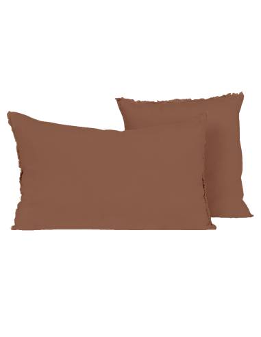 Housse de coussin en lin et coton LIMY Harmony - Haomy Mocaccino
