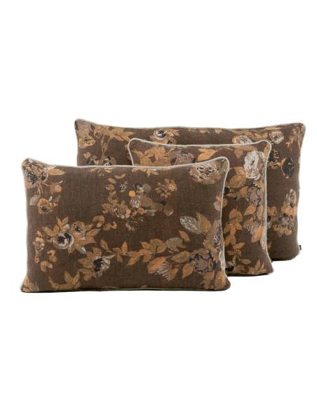 Housse de coussin en lin imprimé OSLO Haomy - Harmony | Madeleine Déco