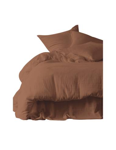 Housse de couette en gaze de coton MYKONOS Harmony - Haomy mocaccino