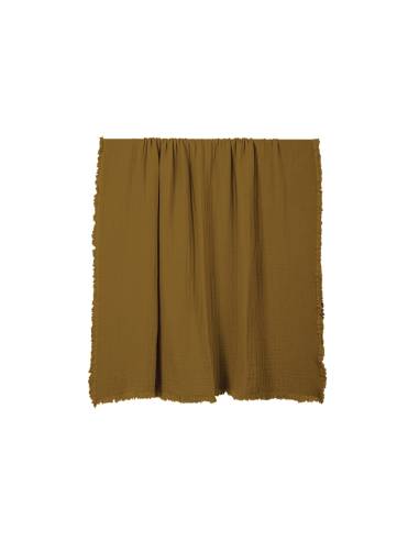 Plaid / Couvre-lit en coton lavé VANLY Harmony - Haomy Gold