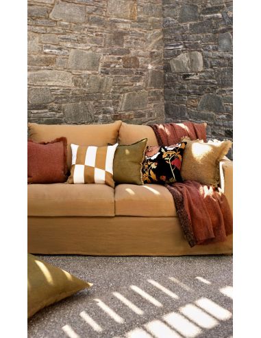 Housse de coussin en velours brodé BRISTOL Haomy - Harmony