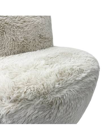 Fauteuil fausse fourrure Belle Rive Megève | La Madeleine Déco