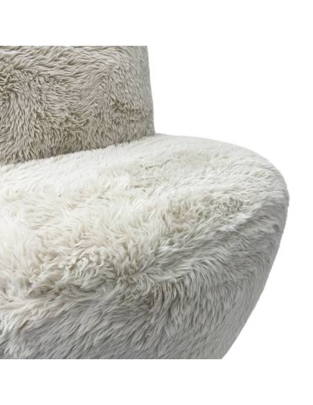 Fauteuil fausse fourrure Belle Rive Megève | La Madeleine Déco