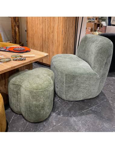 Fauteuil fausse fourrure Belle Rive velours | La Madeleine Déco