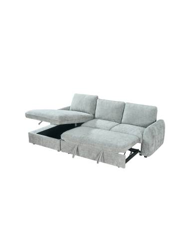 Canapé d'angle convertible gris SHELLA | La Madeleine Déco
