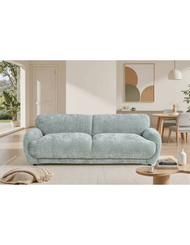 Canapé droit gris ASHLEY | La Madeleine Déco